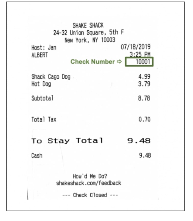 shake shack survey receipt 